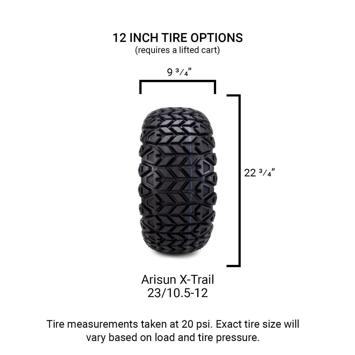 Picture of Arisun X-Trail All-Terrain Tyre 23x10.5-12 6 Ply (OFF ROAD)