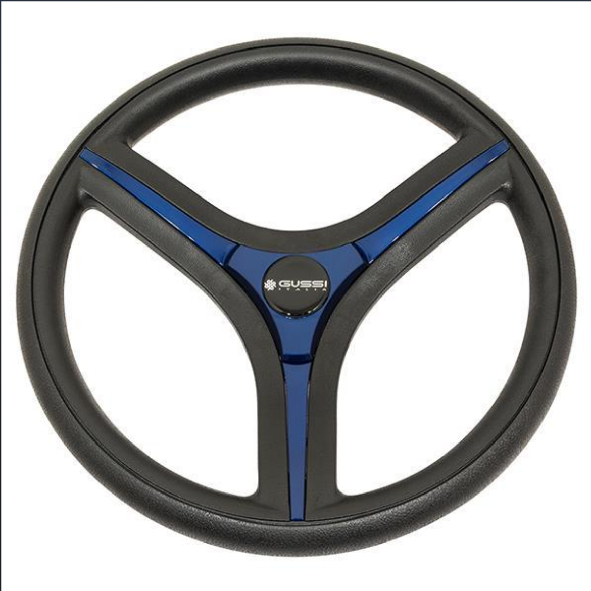 Picture of GUSSI ITALIA BRENTA® STEERING WHEEL BLACK & BLUE SUIT CLUB CAR PRECEDENT