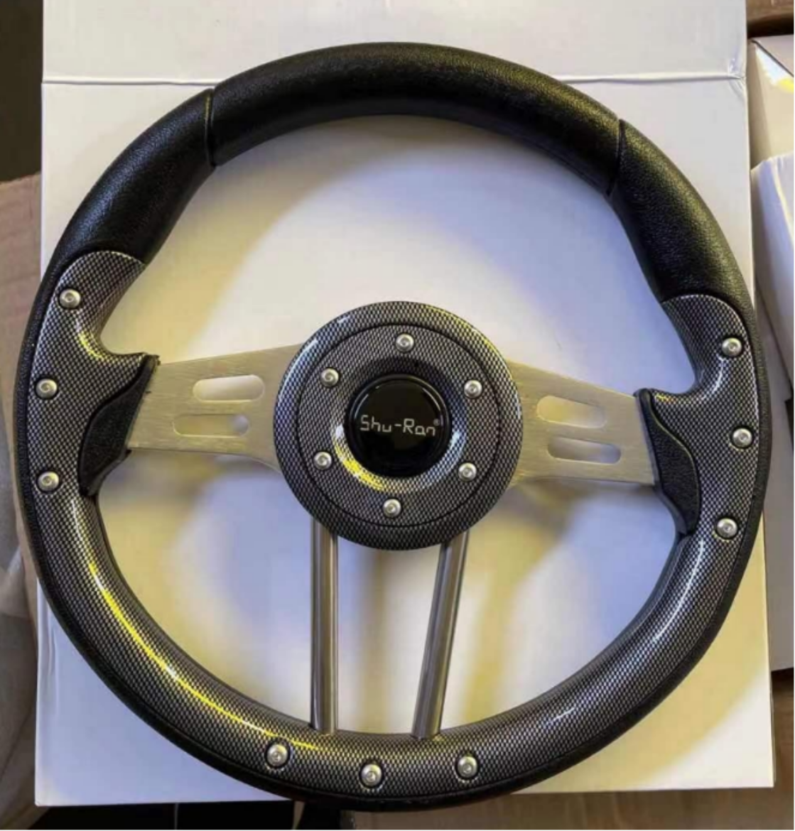 Picture of Golf Cart Steering Wheel - CARBON FIBRE