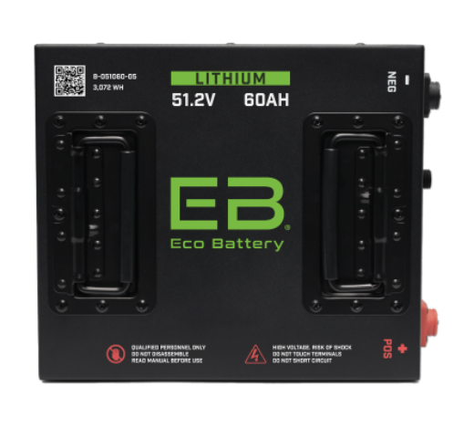 Picture of KIT ECO LITHIUM BATTERY 51V 60Ah Bundle "Cube" - Includes Battery, Charger, State of Charge Meter, Receptacle. (OLD CHARGER AND BATTERIES MUST BE SURRENDED OTHERWISE AN INSTALLATION FEE WILL APPLY)