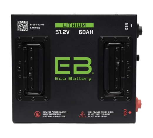 Picture of KIT ECO LITHIUM BATTERY 51V 60Ah Bundle (8 YEAR BATTERY WARRANTY) "Cube" - Includes Battery, Charger, State of Charge Meter, Receptacle.