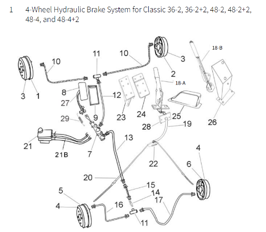 Picture of EMC SWB ELITE PARK BRAKE CABLE No.1 (ITEM19)