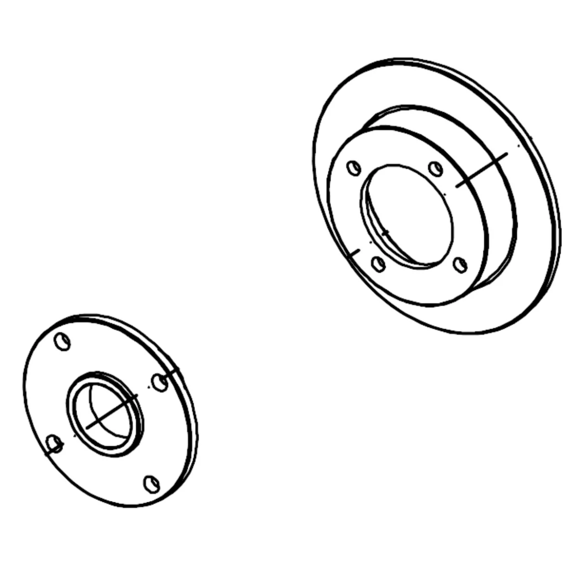 Picture of LVTONG FRONT DISC BRAKE & BEARING HUB ASSY