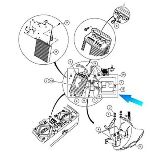 Picture of CLUB CAR PRECEDENT IQ OBC Ver5.0 8V/12V A2 4ga CC