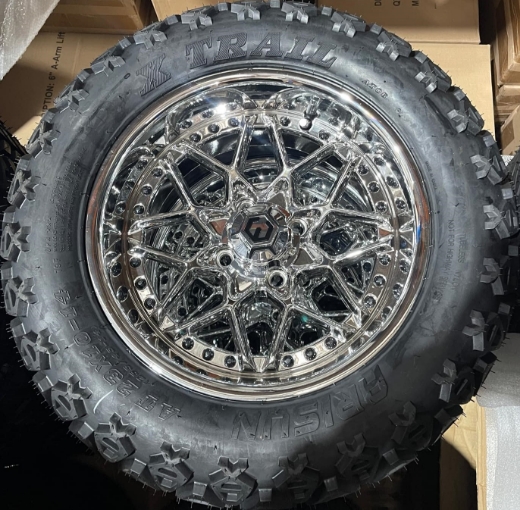 Picture of MODZ® MAG WHEEL Series K14 - Formula - OFF ROAD 23X10-14" FULL PVD CHROME WITH BLACK RIVETS (14x7")