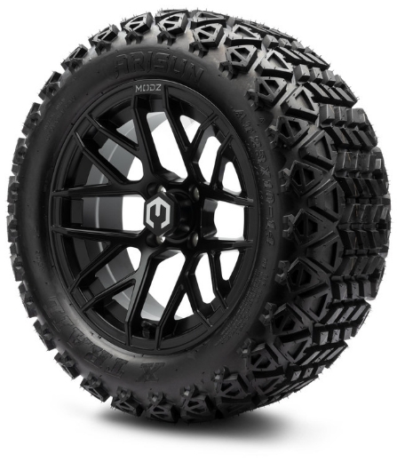 Picture of MODZ® MAG WHEEL Series K11 - Matrix - OFF ROAD 23X10-14" FULL MATTE BLACK WITH SILVER MODZ® LOGO (14x7")