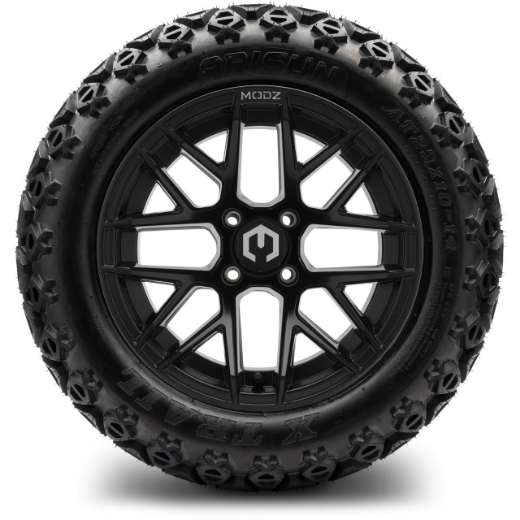 Picture of MODZ® MAG WHEEL Series K11 - Matrix - OFF ROAD 23X10-14" FULL MATTE BLACK WITH SILVER MODZ® LOGO (14x7")