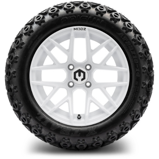 Picture of MODZ® MAG WHEEL Series K11 - Matrix - OFF ROAD 23X10-14" FULL GLOSSY WHITE (14x7")