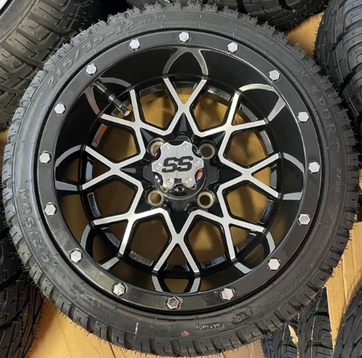 Picture of ARISUN MAG WHEEL Series 80 - Matrix 215/35-12" BLACK WITH MACHINED FACE (12x7")