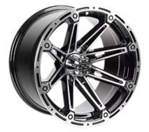 Picture of ARISUN MAG WHEEL Series 81 - Volt 215/35-12" BLACK WITH MACHINED FACE (12x7")