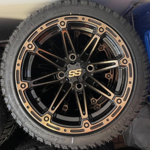 Picture of ARISUN MAG WHEEL Series 81 - Volt 215/35-12" BLACK MACHINED FACE WITH BRONZE CLEAR COAT (12x7")