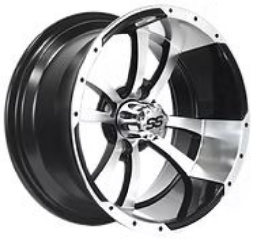 Picture of ARISUN MAG WHEEL Series 79 - Boomerang 215/35-12" BLACK WITH MACHINED FACE (12x7")