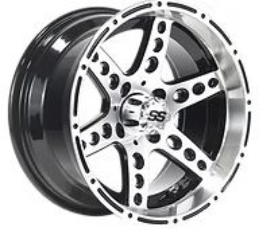 Picture of ARISUN MAG WHEEL Series 72 - Eagle 205/30-14" BLACK WITH MACHINED FACE (14x7")