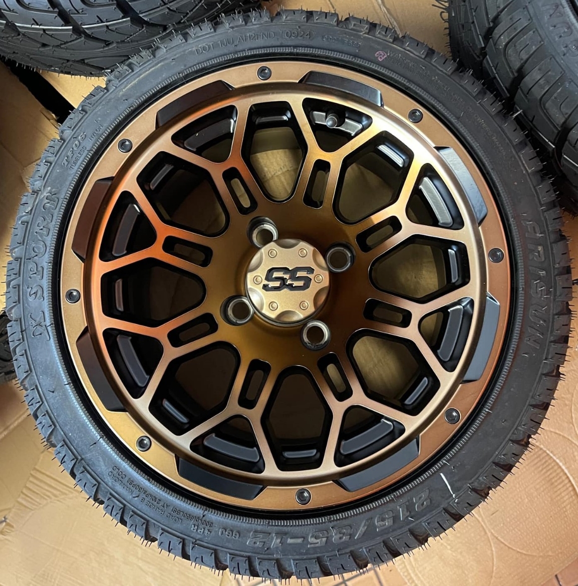 Picture of ARISUN MAG WHEEL Series 87 - Stryker 215/35-12" MATTE BLACK WITH BRONZE FACE (12x7")