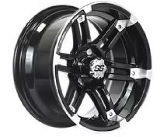 Picture of ARISUN MAG WHEEL Series 77 - Falcon 215/35-12" BLACK MACHINED FACE WITH BRONZE CLEAR COAT (12x7")