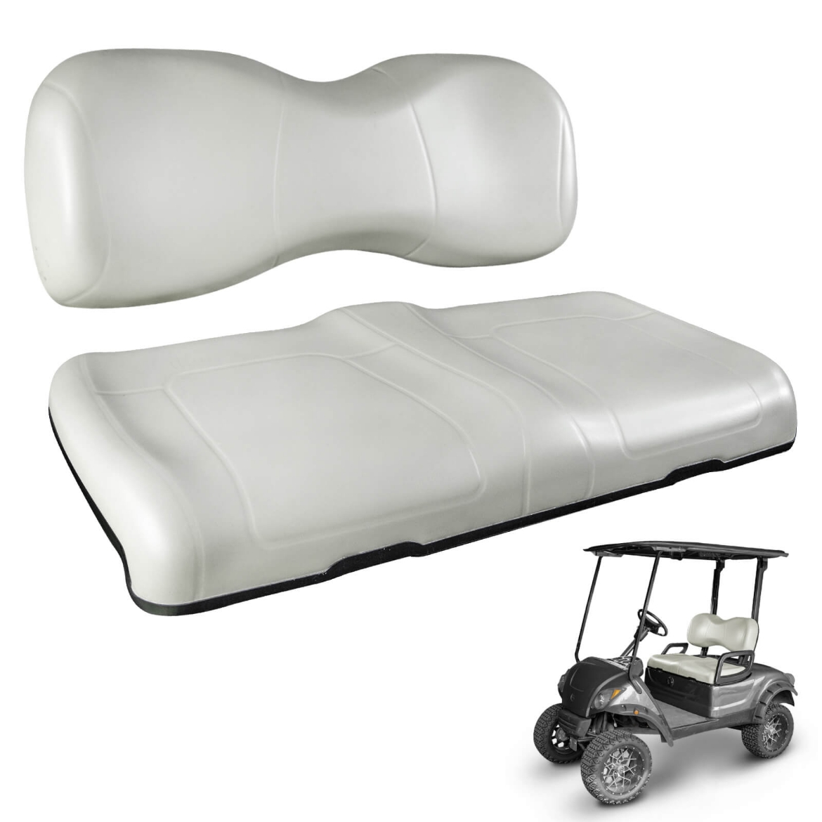 Picture of YAMAHA G29 DRIVE 1 FRONT SEAT BASE & BACK SET (OYSTER GREY/TAUP)