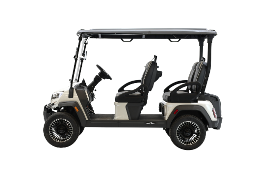 Picture of MARSHELL 4 Forward Seater Golf Cart, Marxon 51.2V 105AH Lithium Battery, 6.3KW AC Motor, 450A Controller, 20A On Board Smart Charger, 14" Aluminium Rim, Four Wheel Hydraulic Disc Brake with EMB Park Brake, 10.1" LCD Gauge + Soundbar.