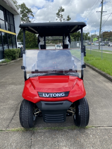 Picture of FLEET 2 Seater, 48v, 4kW aC Motor, LVTONG 48M-350A Controller, Maintenance Free 60Ah Eco Lithium  Battery , ECO On Board Charger, Split Windscreen, Multi Function Display (speedo, SOC,) , Safety Belts,  10"Steel Rim, 2x Keys, Rear Drum Brake with EM Brake, Multifunction Storage Boxes, Front Independent Suspension with Double Individual Swing Arm, Ergonomic Black Seats, Black Roof. Dual USB Port