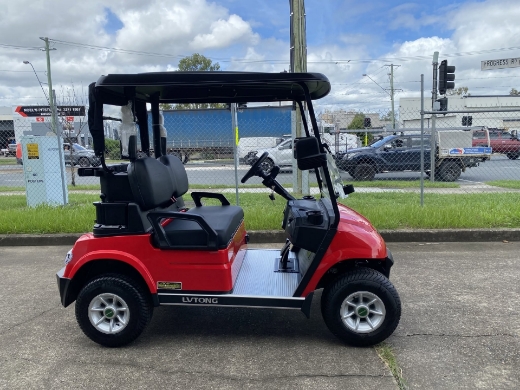 Picture of FLEET 2 Seater, 48v, 4kW aC Motor, LVTONG 48M-350A Controller, Maintenance Free 60Ah Eco Lithium  Battery , ECO On Board Charger, Split Windscreen, Multi Function Display (speedo, SOC,) , Safety Belts,  10"Steel Rim, 2x Keys, Rear Drum Brake with EM Brake, Multifunction Storage Boxes, Front Independent Suspension with Double Individual Swing Arm, Ergonomic Black Seats, Black Roof. Dual USB Port
