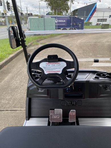 Picture of FLEET 2 Seater, 48v, 4kW aC Motor, LVTONG 48M-350A Controller, Maintenance Free 60Ah Eco Lithium  Battery , ECO On Board Charger, Split Windscreen, Multi Function Display (speedo, SOC,) , Safety Belts,  10"Steel Rim, 2x Keys, Rear Drum Brake with EM Brake, Multifunction Storage Boxes, Front Independent Suspension with Double Individual Swing Arm, Ergonomic Black Seats, Black Roof. Dual USB Port