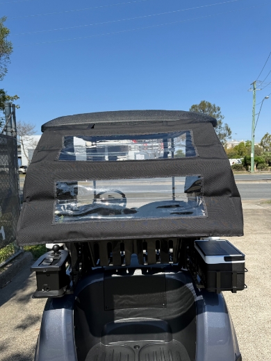 Picture of MARSHELL 2 Seater Fleet Golf Cart, Marxon 51.2V 80AH Lithium Battery, 5KW AC Motor, 450A Controller, 20A On Board Smart Charger, 18*8.5-8 Steel Rim, Rear Mechanical Drum Brake with EMB Park Brake, 4" LCD Gauge, USB + USB 'C' Port, 2x Sand Bottles, Club & Ball Washer, Cooler & Golf Bag Cover.