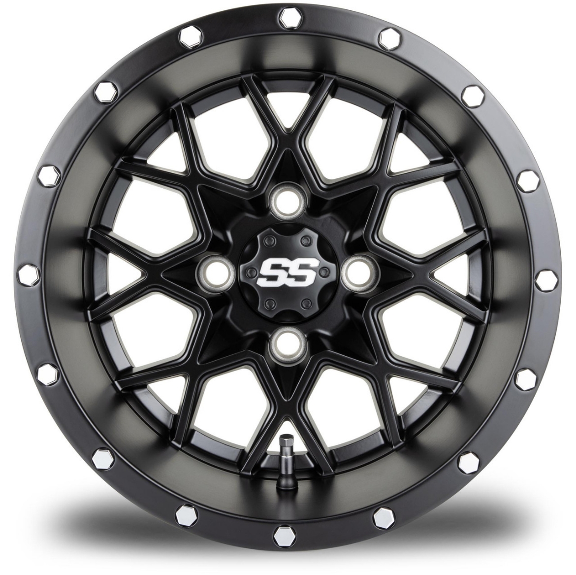 Picture of ARISUN MAG WHEEL SERIES 80 - MATRIX - FULL MATTE BLACK (12x7") FITTED WITH MODZ® 215/35-12" TYRE