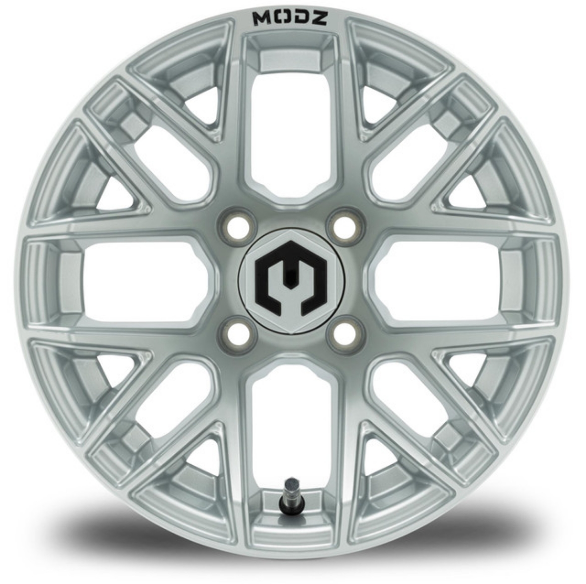 Picture of MODZ® MAG WHEEL - MATRIX (K11) - SILVER MACHINED FACE WITH BLACK (12x7") FITTED WITH ODYSSEY 215/50-12" TYRE