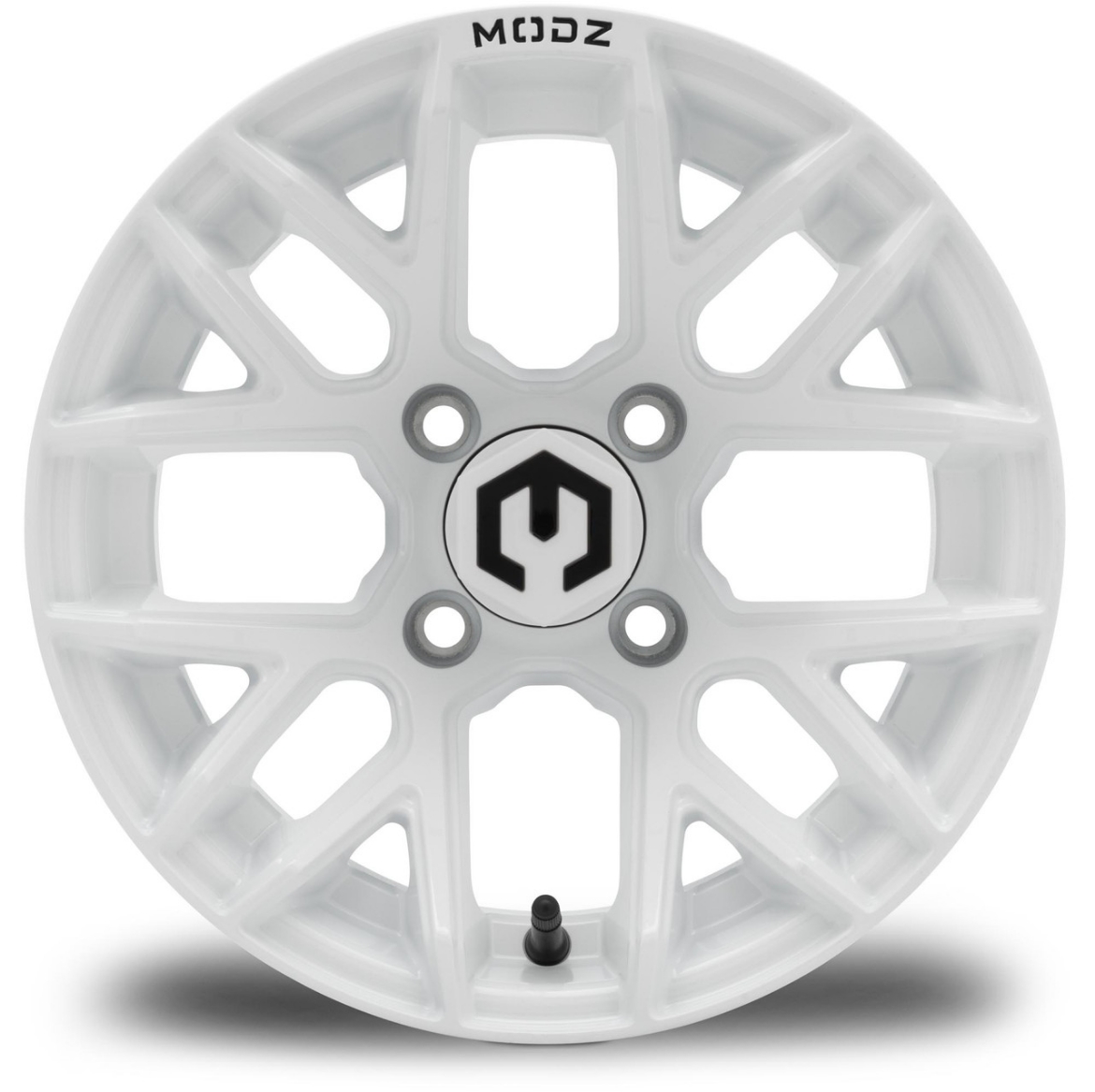 Picture of MODZ® MAG WHEEL - MATRIX (K11) - FULL GLOSSY WHITE (12x7") FITTED WITH ODYSSEY 215/50-12" TYRE