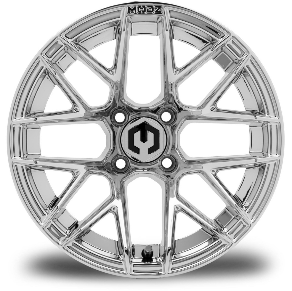 Picture of MODZ® MAG WHEEL - MATRIX (K11) - PVD CHROME (14x7") FITTED WITH ODYSSEY 215/35-14" TYRE
