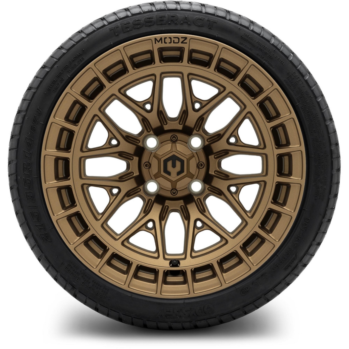Picture of MODZ® MAG WHEEL - TORRENT (K17) - FULL MATTE BRONZE (14x7") FITTED WITH ODYSSEY 215/35-14" TYRE