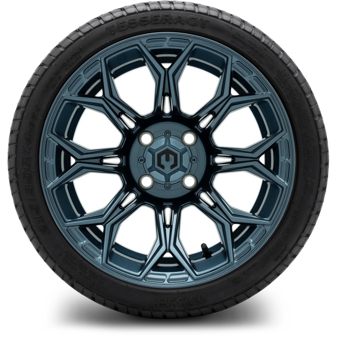 Picture of MODZ® MAG WHEEL - HALO (K19) - TITANIUM BLUE (14x7") FITTED WITH ODYSSEY 215/35-14" TYRE