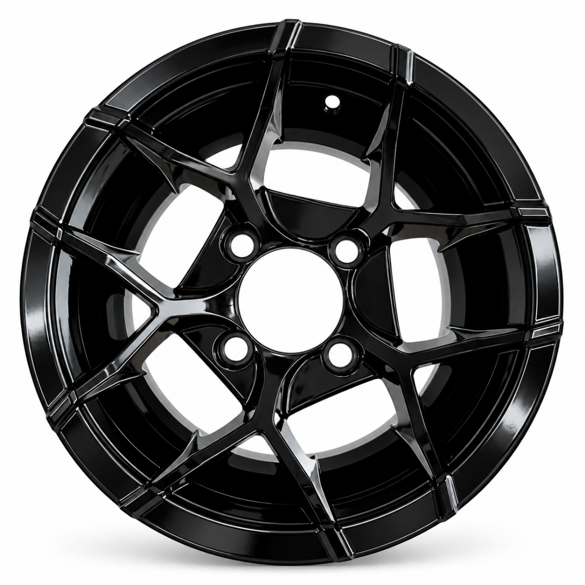 Picture of ARISUN MAG WHEEL S2 - BLACK WITH MACHINED FACE (10x7") FITTED WITH X-SPORT 205/50-10"  TYRE